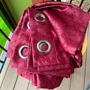 Better Homes & Gardens Red Damask Draperies: 2 Panels